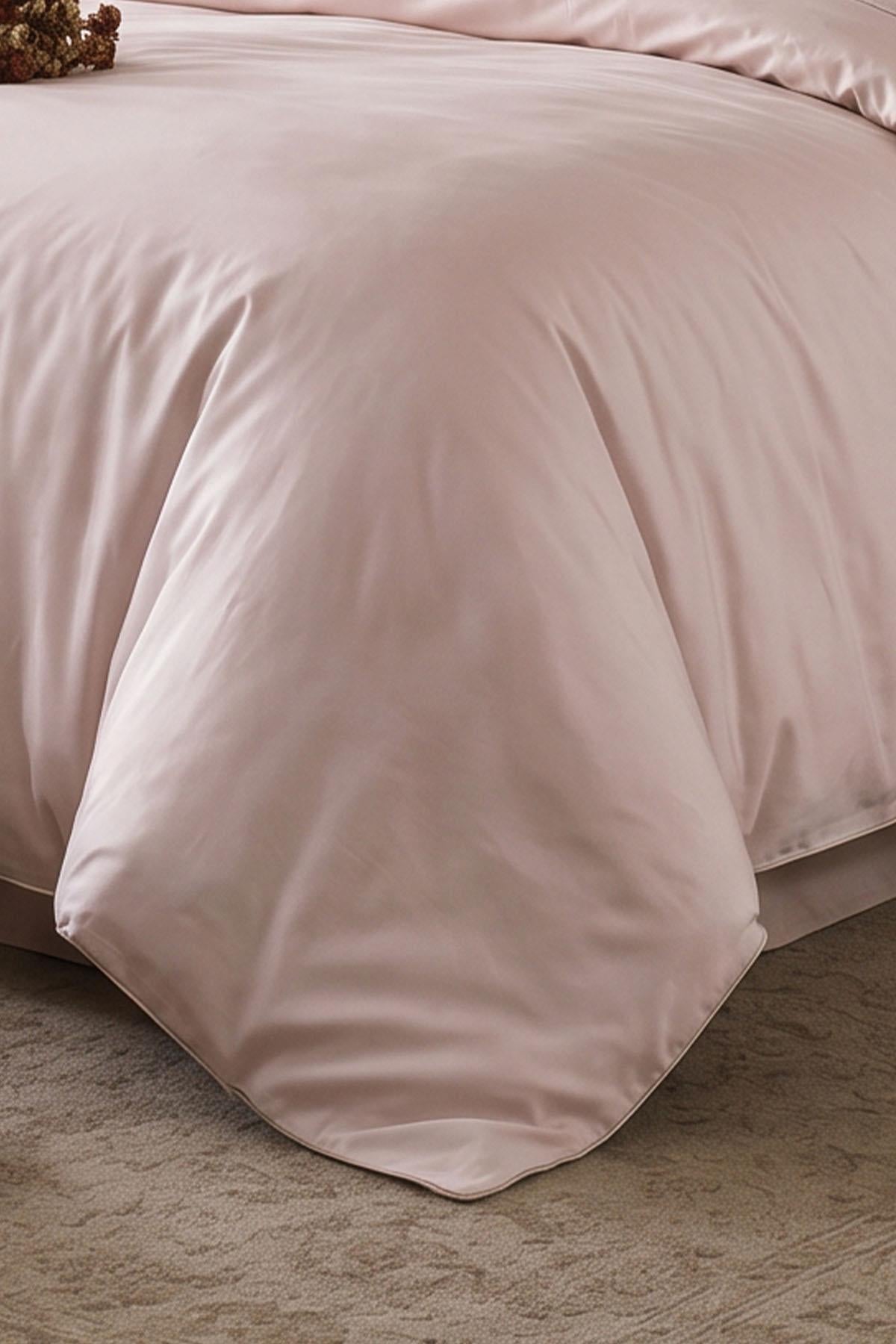 Alix Bettwäsche-Set aus Baumwollsatin mit Paspelierung, Doppelbett, 6-teilig