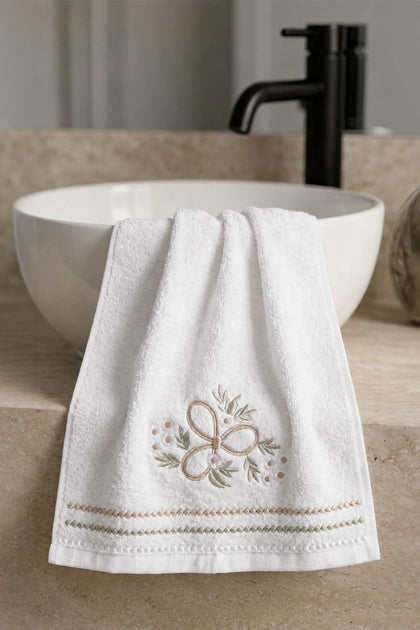 Bougainvillea Embroidered Hand Towel (30 x 50 cm)
