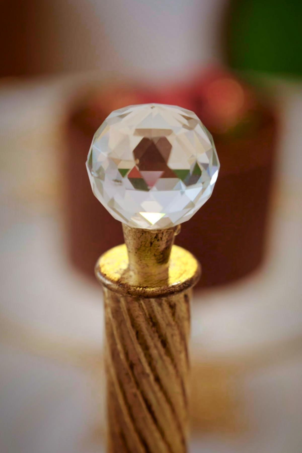 Crystal Gold Leaf Detailed Paper Towel Holder - Nazik Home - Value for My Home!