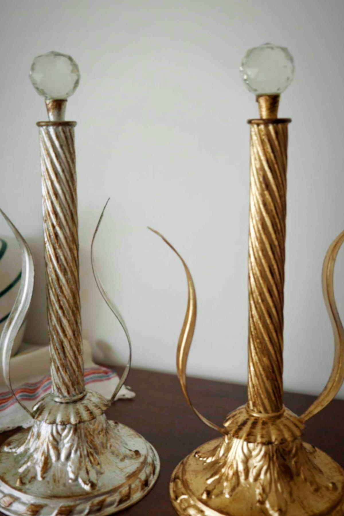Crystal Papierrollenhalter mit silbernen Blattgold-Details - Nazik Home - Wert für mein Zuhause!