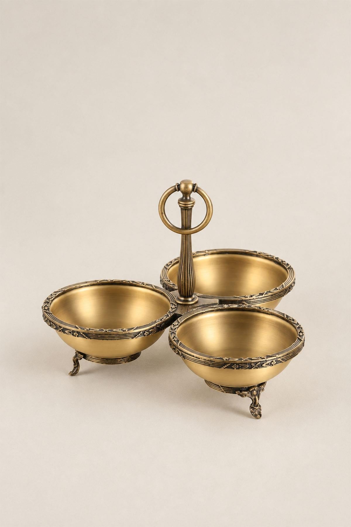 Kessa Antique Detaillierte 3-teilige Snackschale
