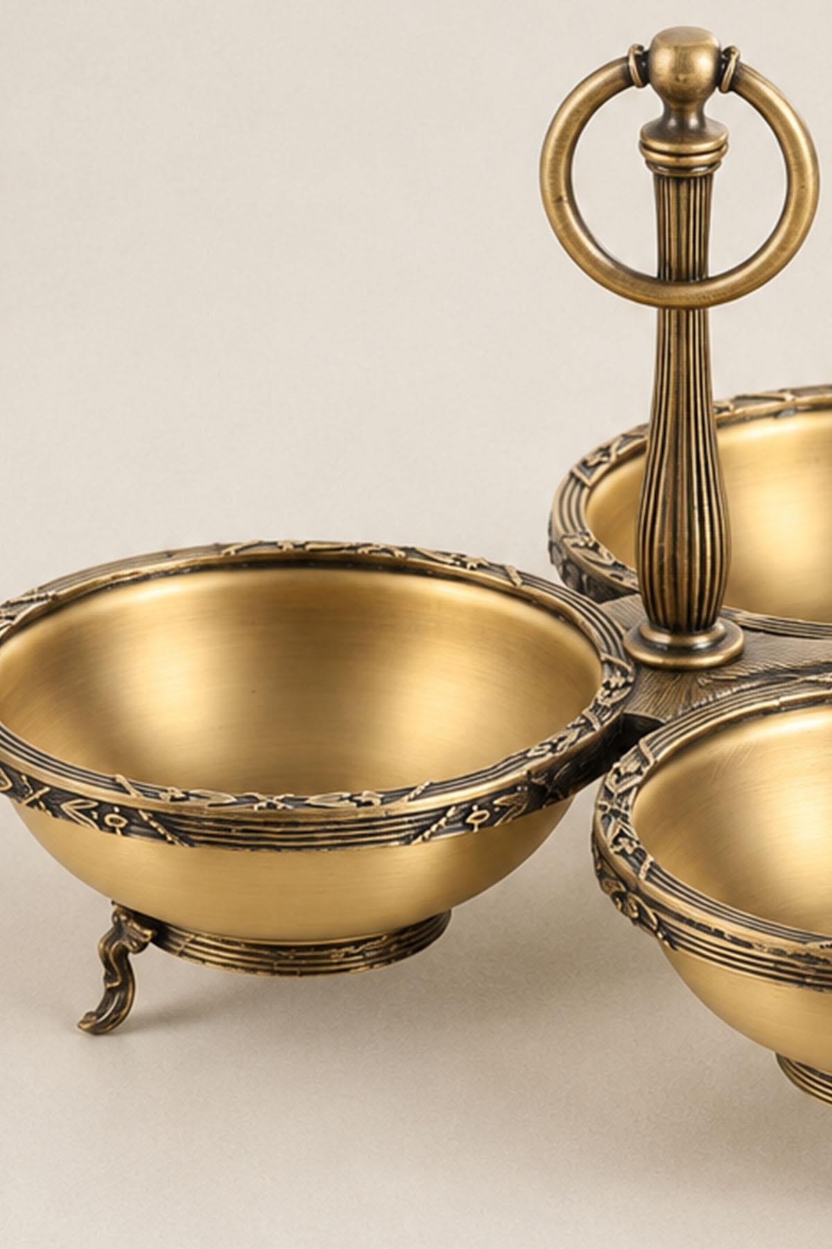 Kessa Antique Detaillierte 3-teilige Snackschale