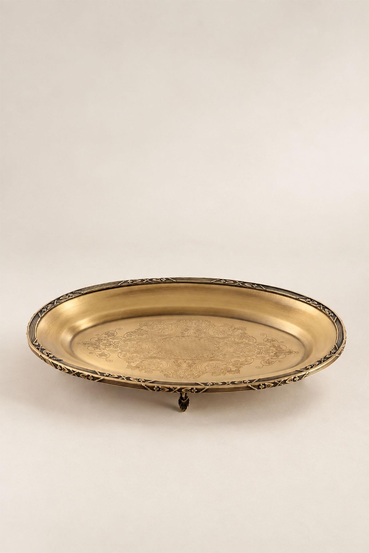 Kessa Antique Detail Oval Serving Tray (35 cm)