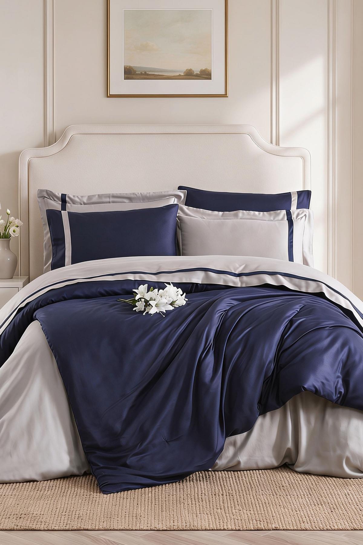 Elite 100% Baumwollsatin Super King Size 6-teiliges Bettwäscheset