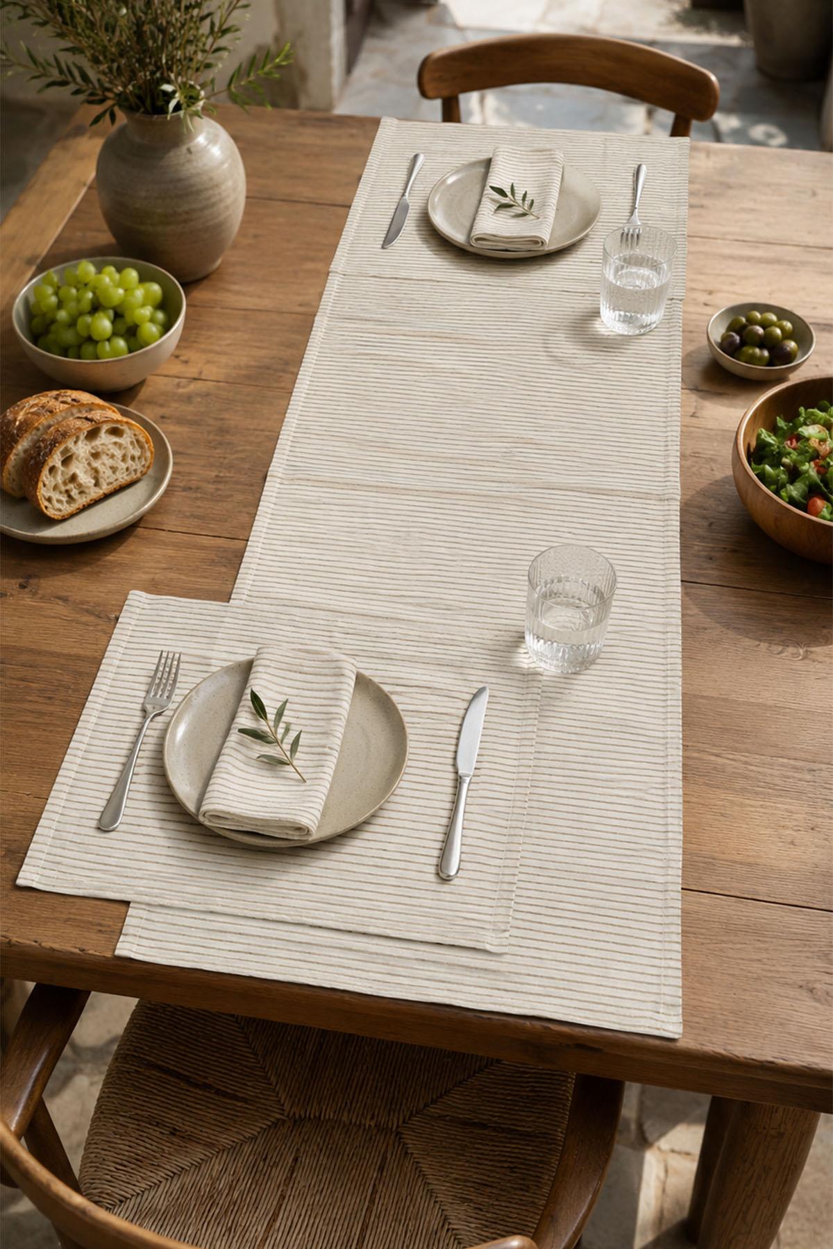 Lozano Fleckenabweisendes, knitterfreies Platzset/Tischläufer-Set (3-teilig)