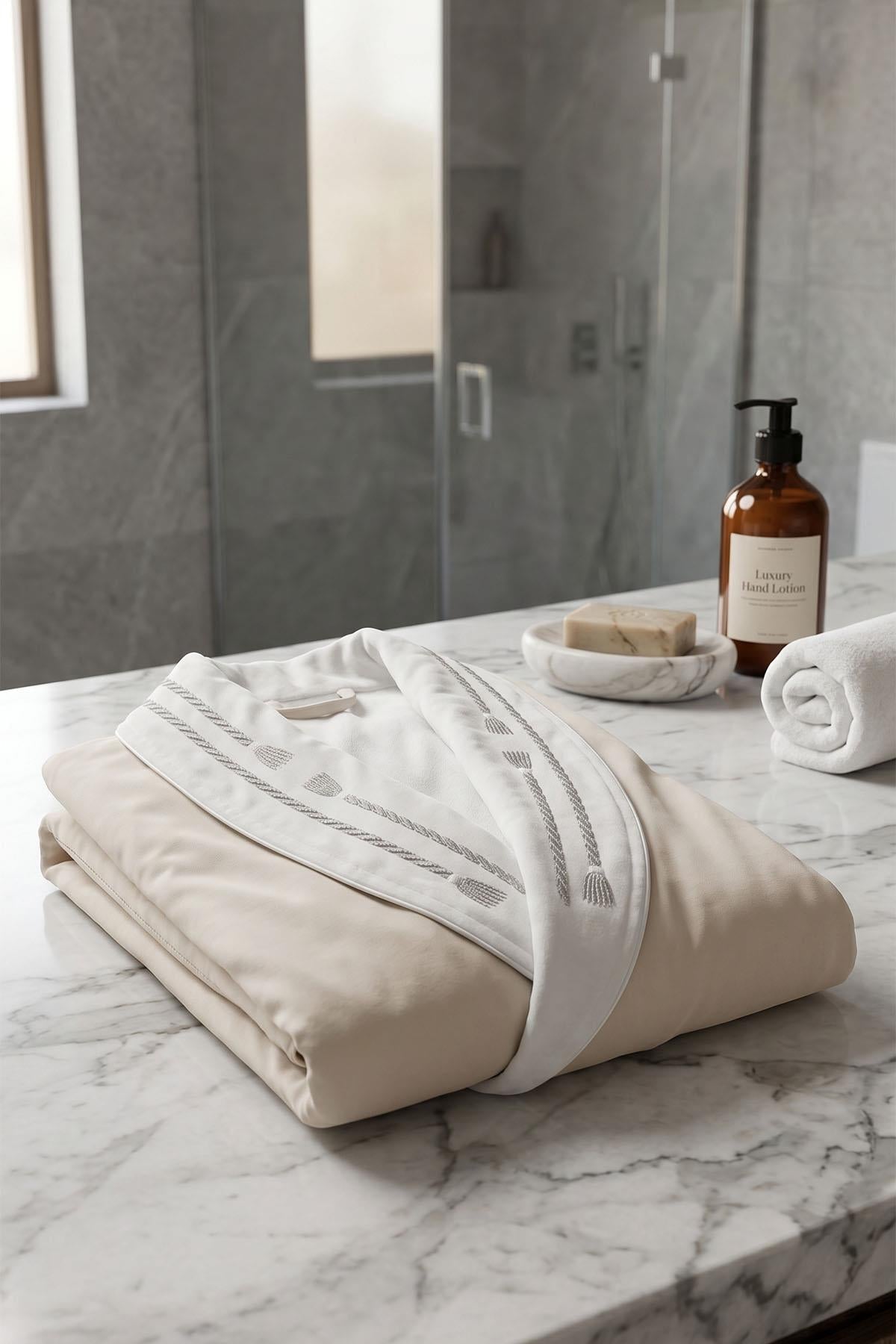 Rom 100% wasserabsorbierender Welsoft-Fleece-Bademantel für Herren