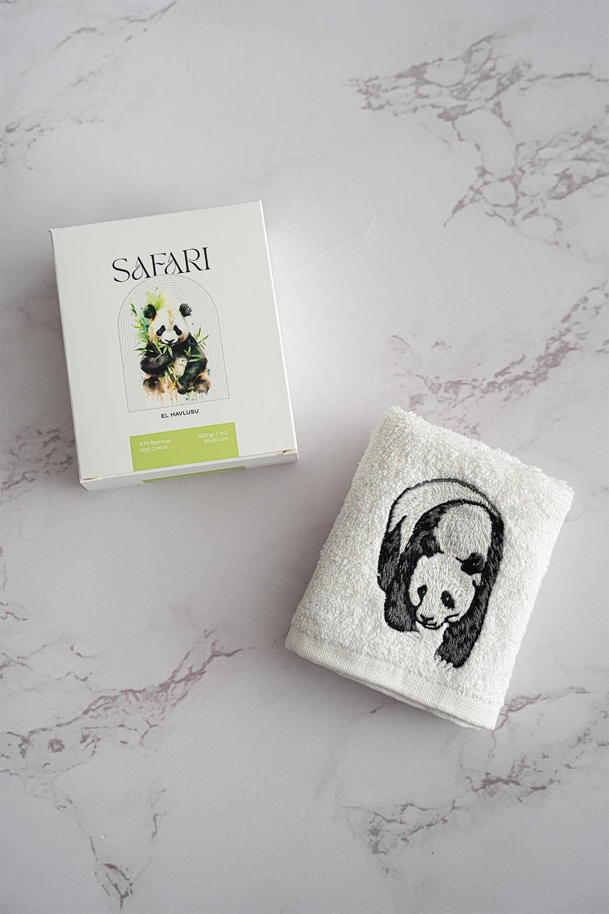 Handtuch Safari-Serie mit Tierstickerei (30 x 50 cm)
