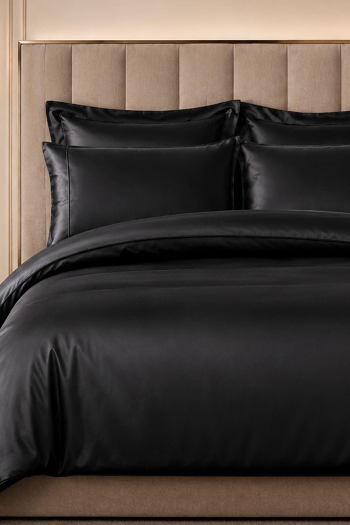 Alix Bettwäsche-Set aus Baumwollsatin mit Paspelierung, Doppelbett, 6-teilig