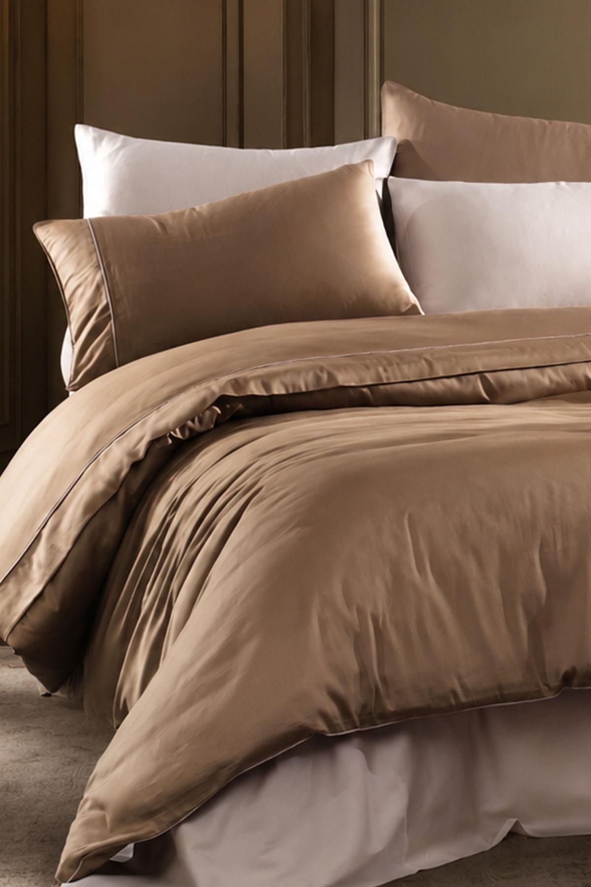 Alix Bettwäsche-Set aus Baumwollsatin mit Paspelierung, Super King Size, 6-teilig