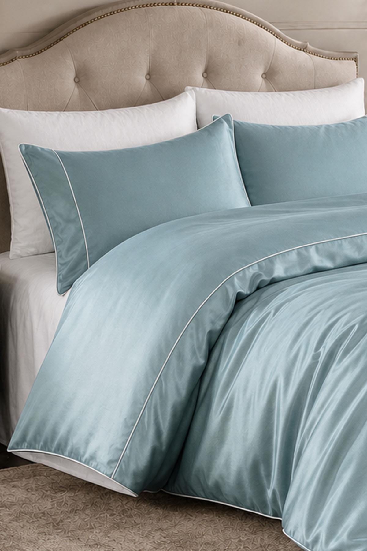 Alix Bettwäsche-Set aus Baumwollsatin mit Paspelierung, Super King Size, 6-teilig
