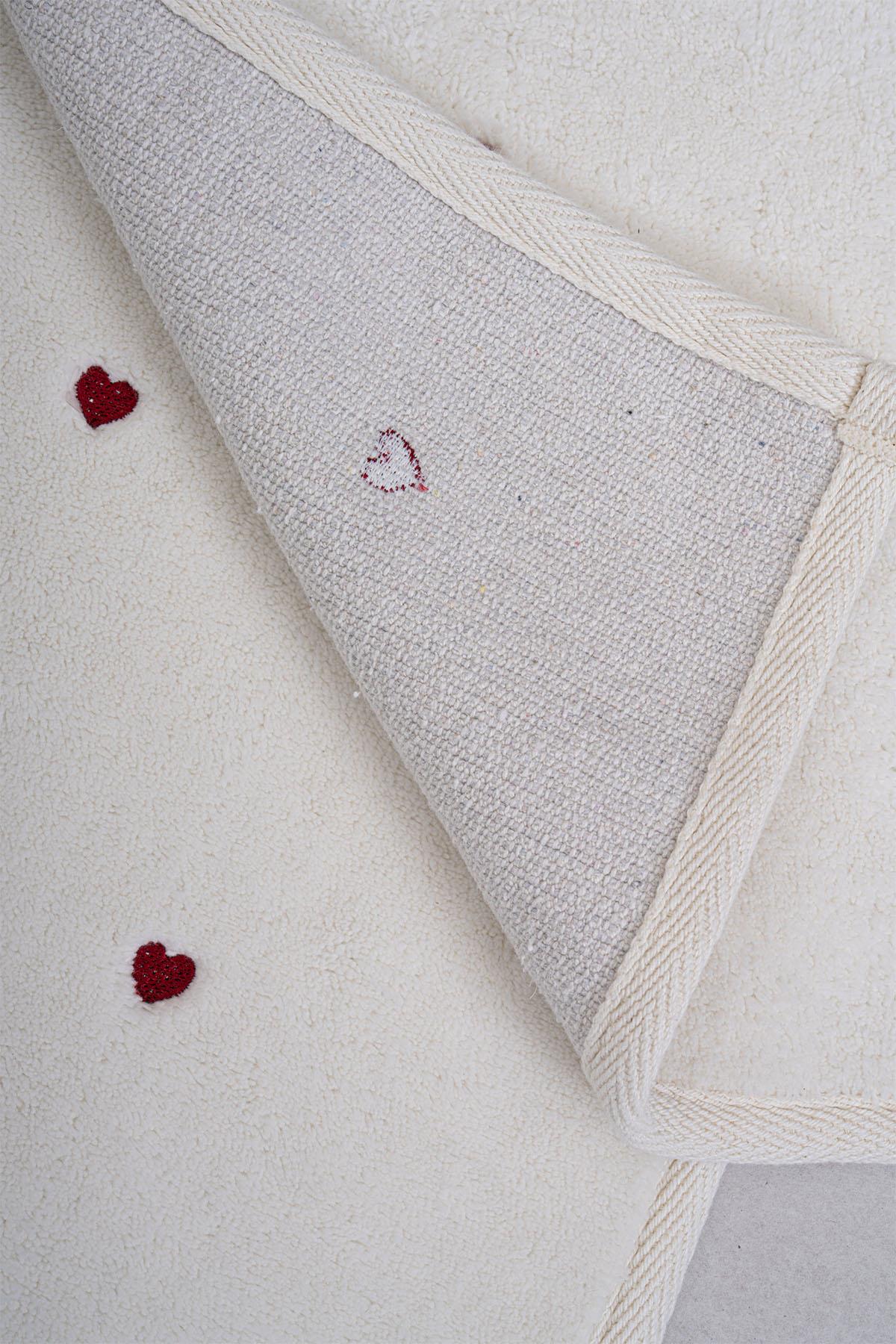 Amore 2-teiliges Badematten-Set mit Herzstickerei (60 x 100 cm)