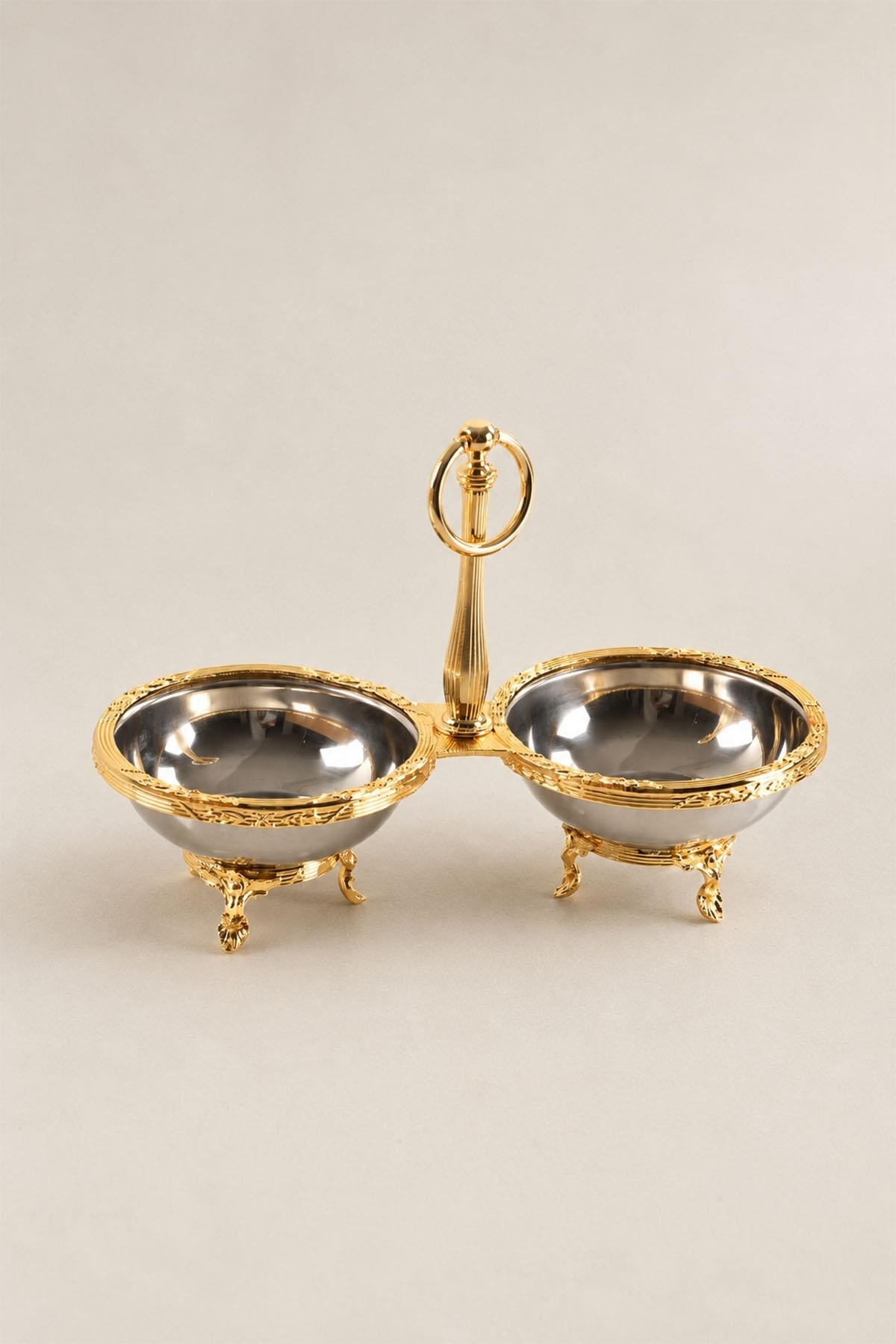 Kessa Gold Detailed 2-Piece Snack Bowl