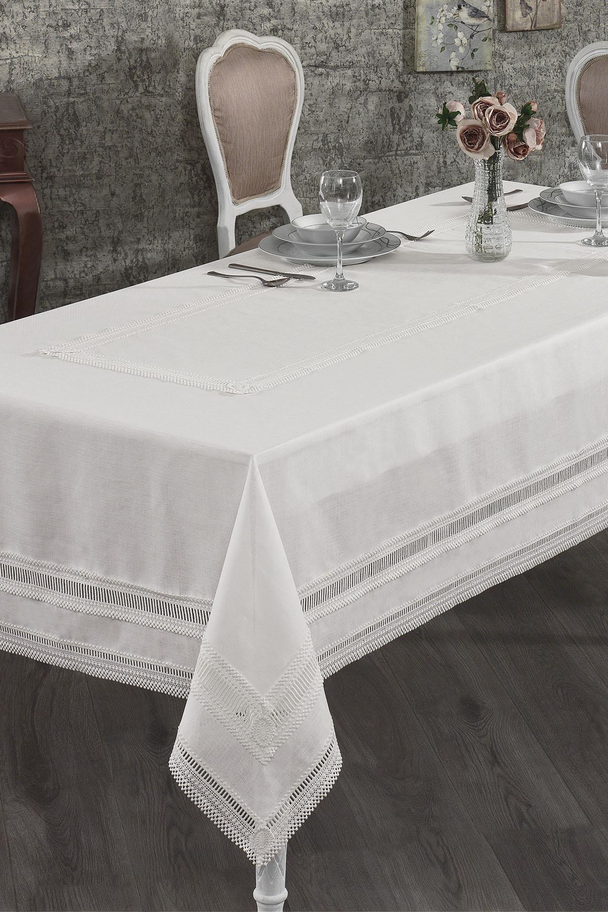 Elis Fleckabweisende, pflegeleichte Tischdecke (160 x 260 cm)
