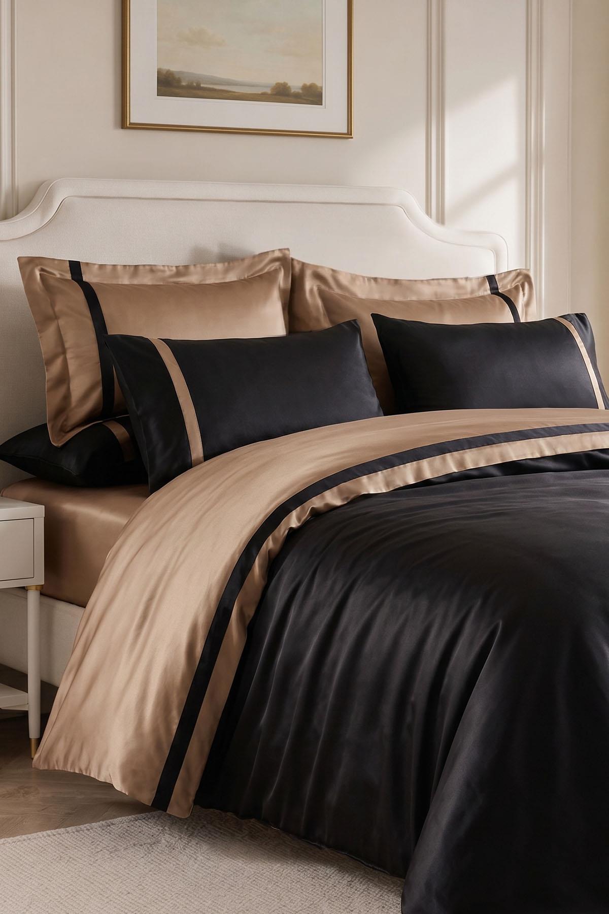 Elite 100% Baumwollsatin Super King Size 6-teiliges Bettwäscheset