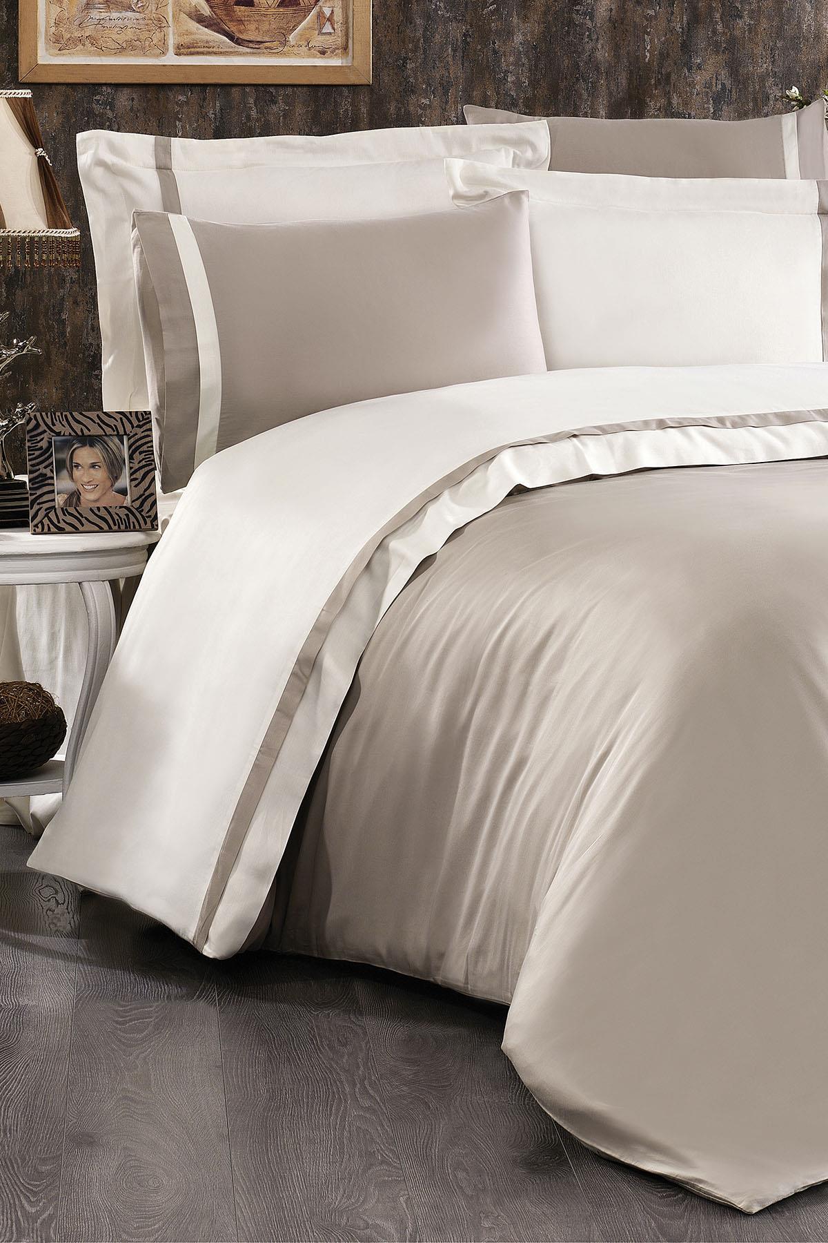 Elite 100% Baumwollsatin Super King Size 6-teiliges Bettwäscheset
