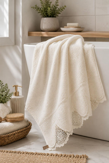 Emma Lace Face Towel (50 x 90 cm)