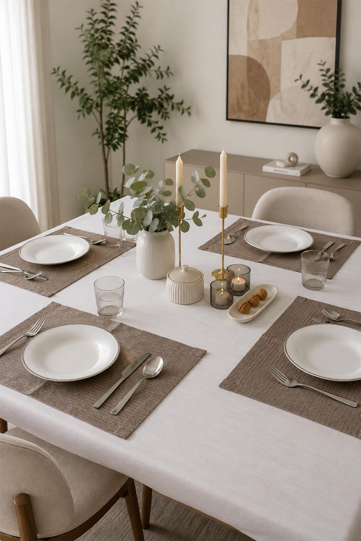 Loris Lekeabweisendes, pflegeleichtes 4er-Set Platzsets (35 x 50 cm)