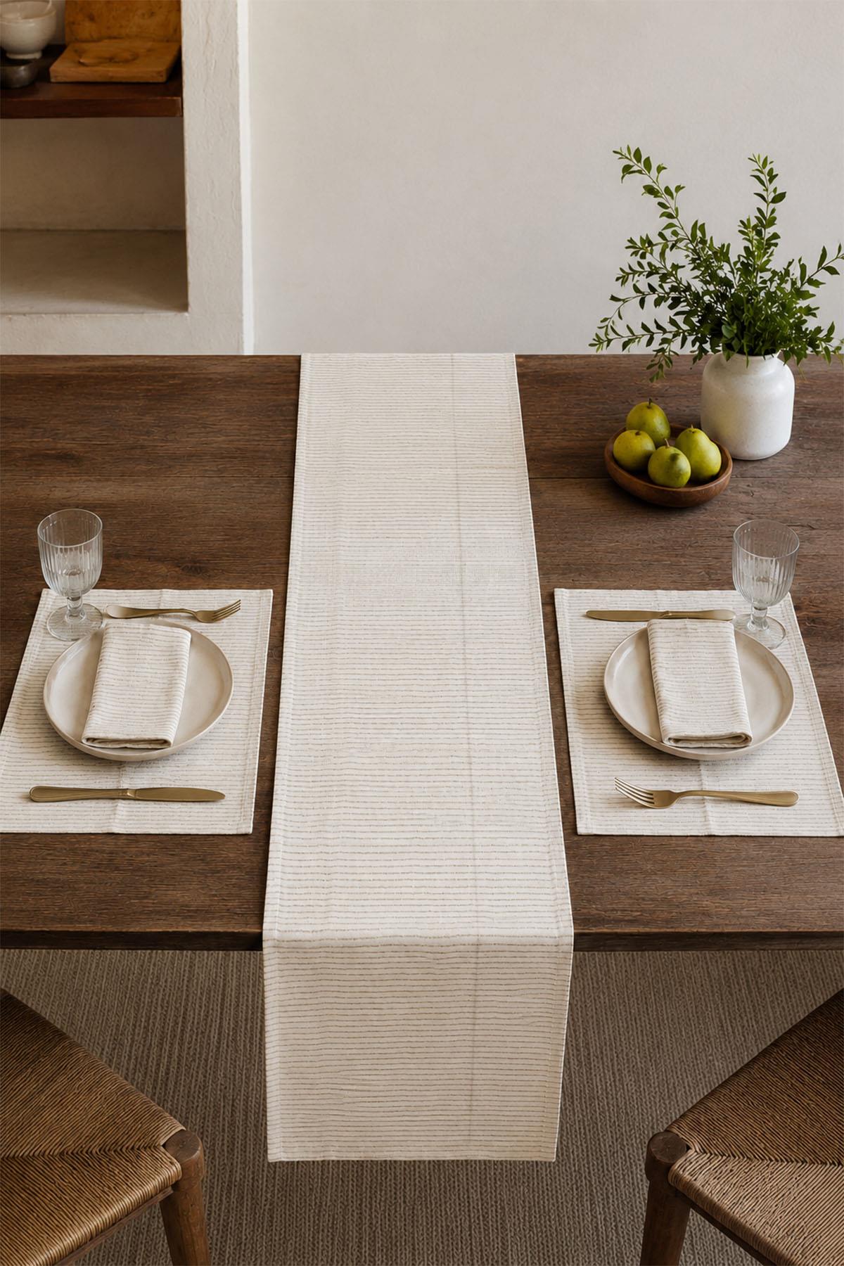 Lozano Fleckenabweisendes, knitterfreies Platzset/Tischläufer-Set (3-teilig)