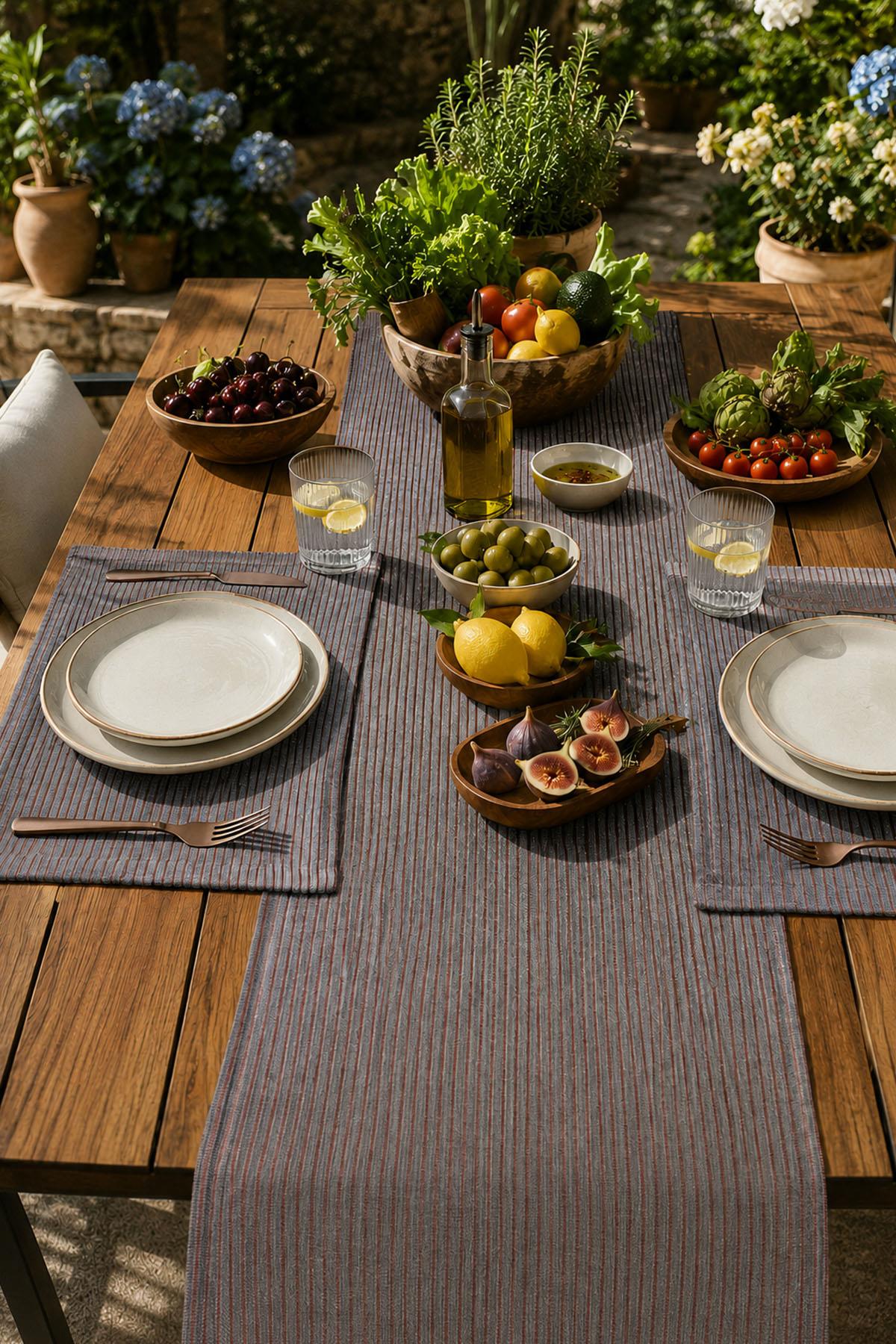 Lozano Fleckenabweisendes, knitterfreies Platzset/Tischläufer-Set (3-teilig)