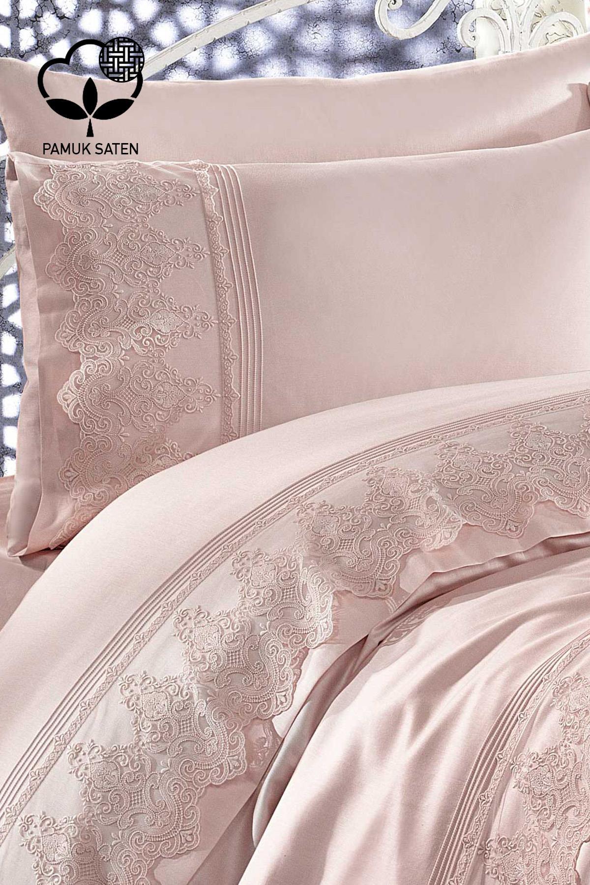 Marissa Bettwäsche-Set mit Jacquard-Baumwollsatin-Piqué – Nazik Home – Wert für mein Zuhause!