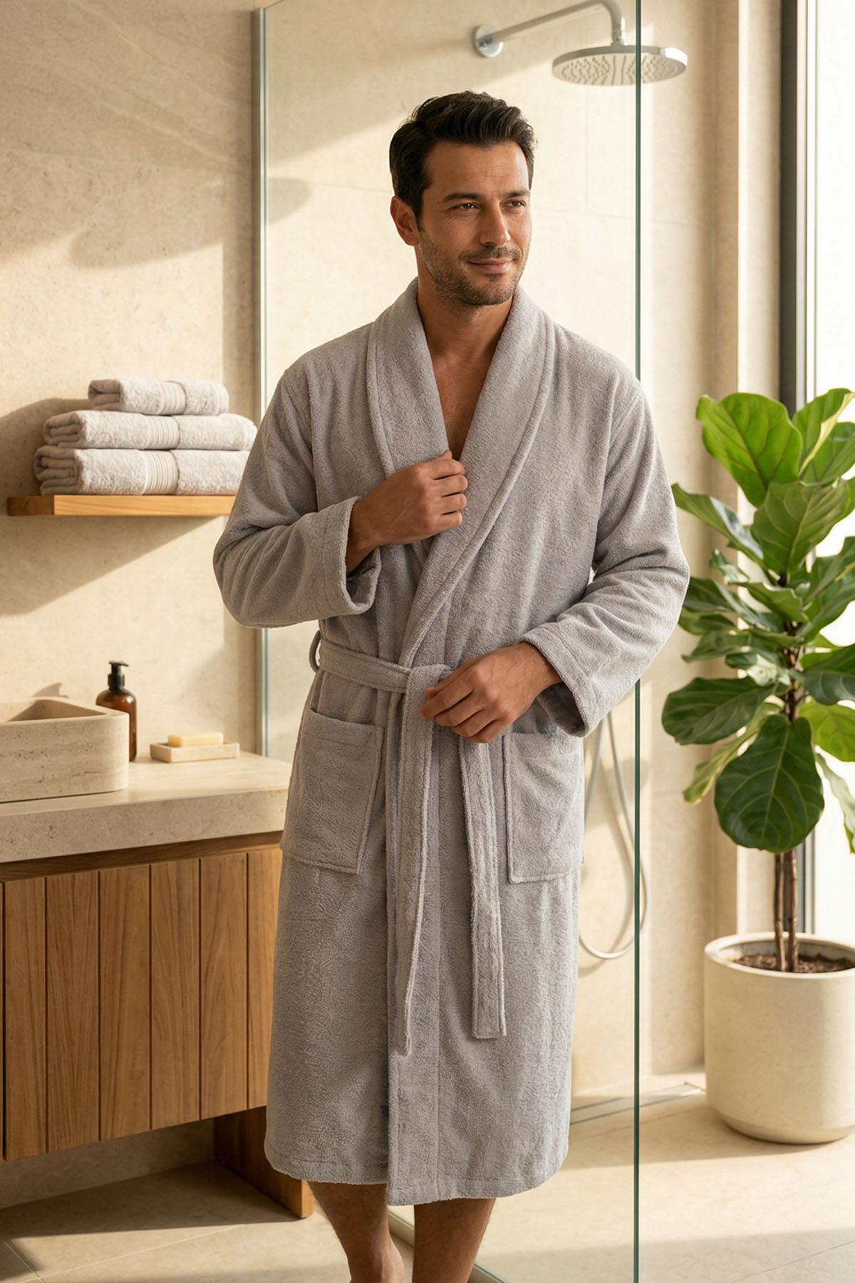 Petna Men's Cotton Bathrobe