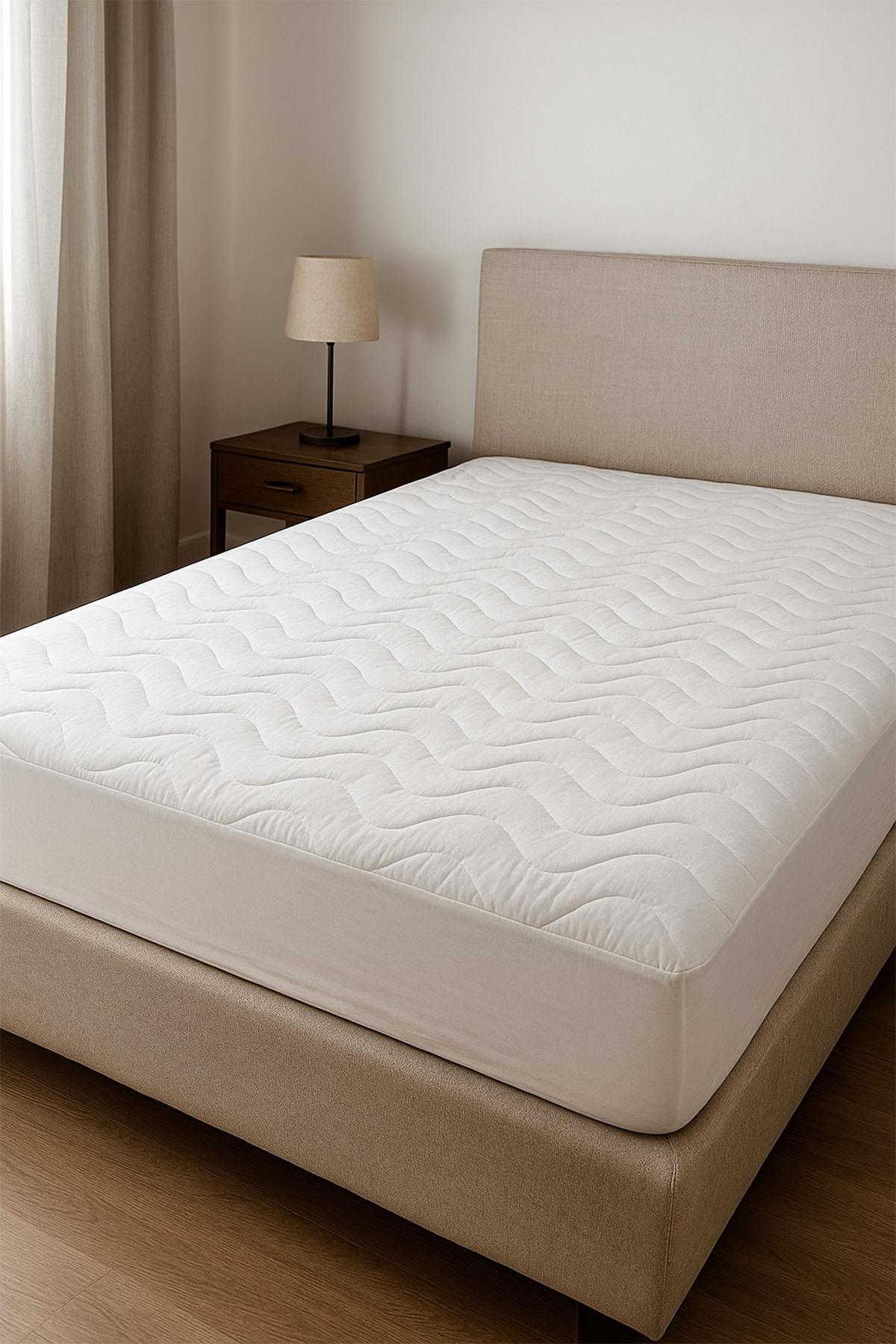 Ranforce wasserdichter Spannbettlaken-Schonbezug, King Size (180 x 200 cm)