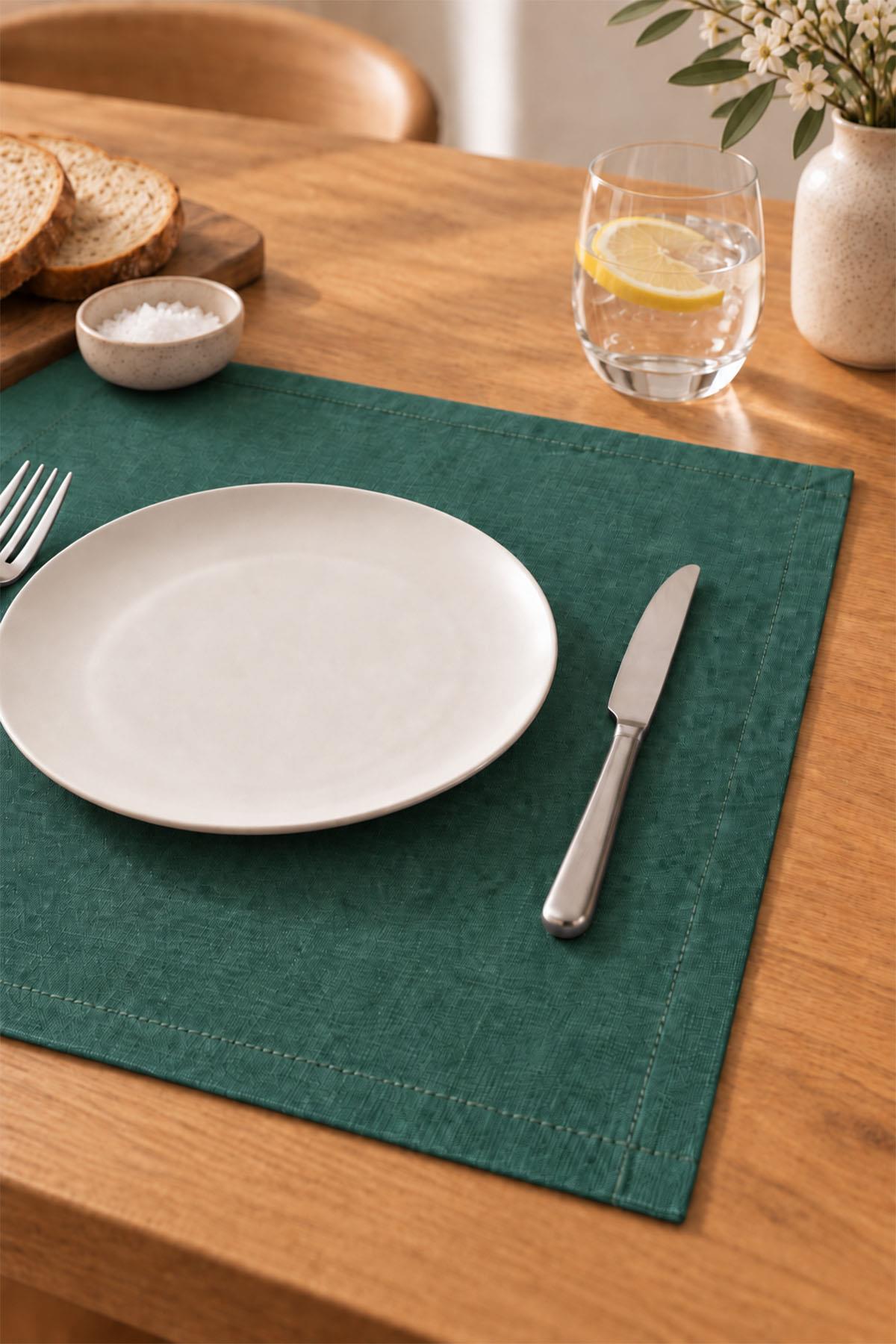 Sun Flat Fleckenabweisende, einfach zu verwendende Platzsets, 4er-Set (35 x 45 cm)